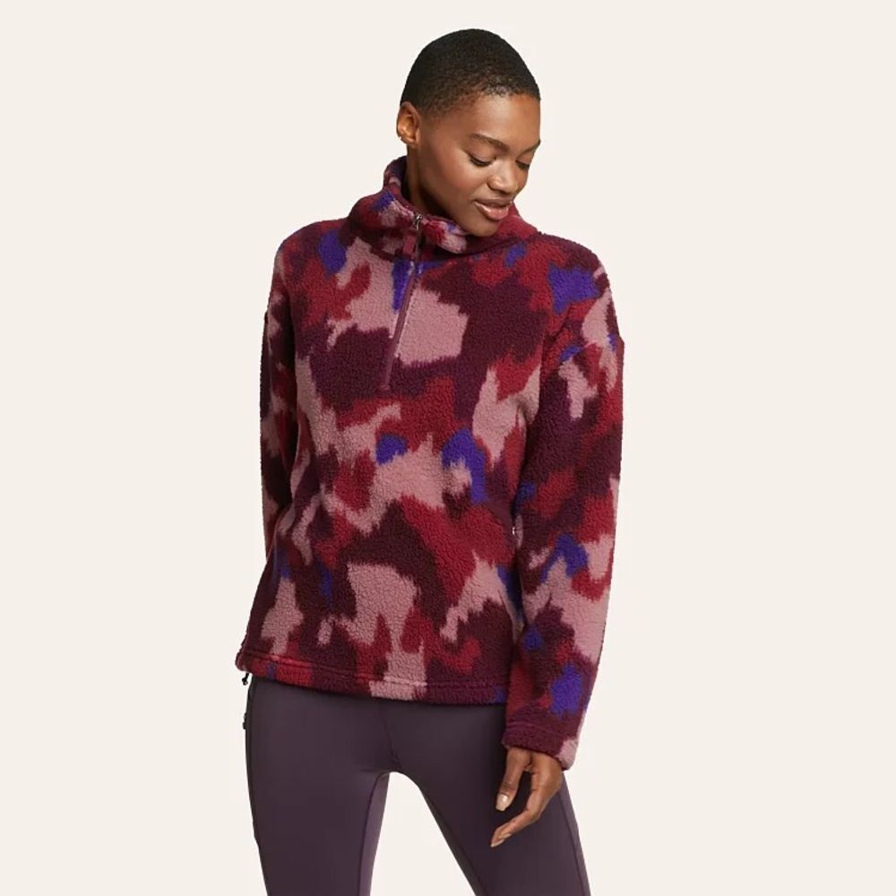 Eddie Bauer We Wander Fleece 1/4-Zip | Small | Dark Berry